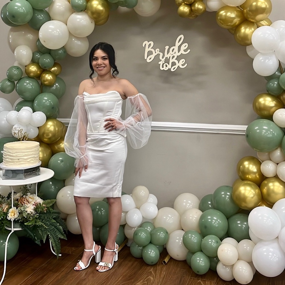 Beautiful white corset dress from miss circle